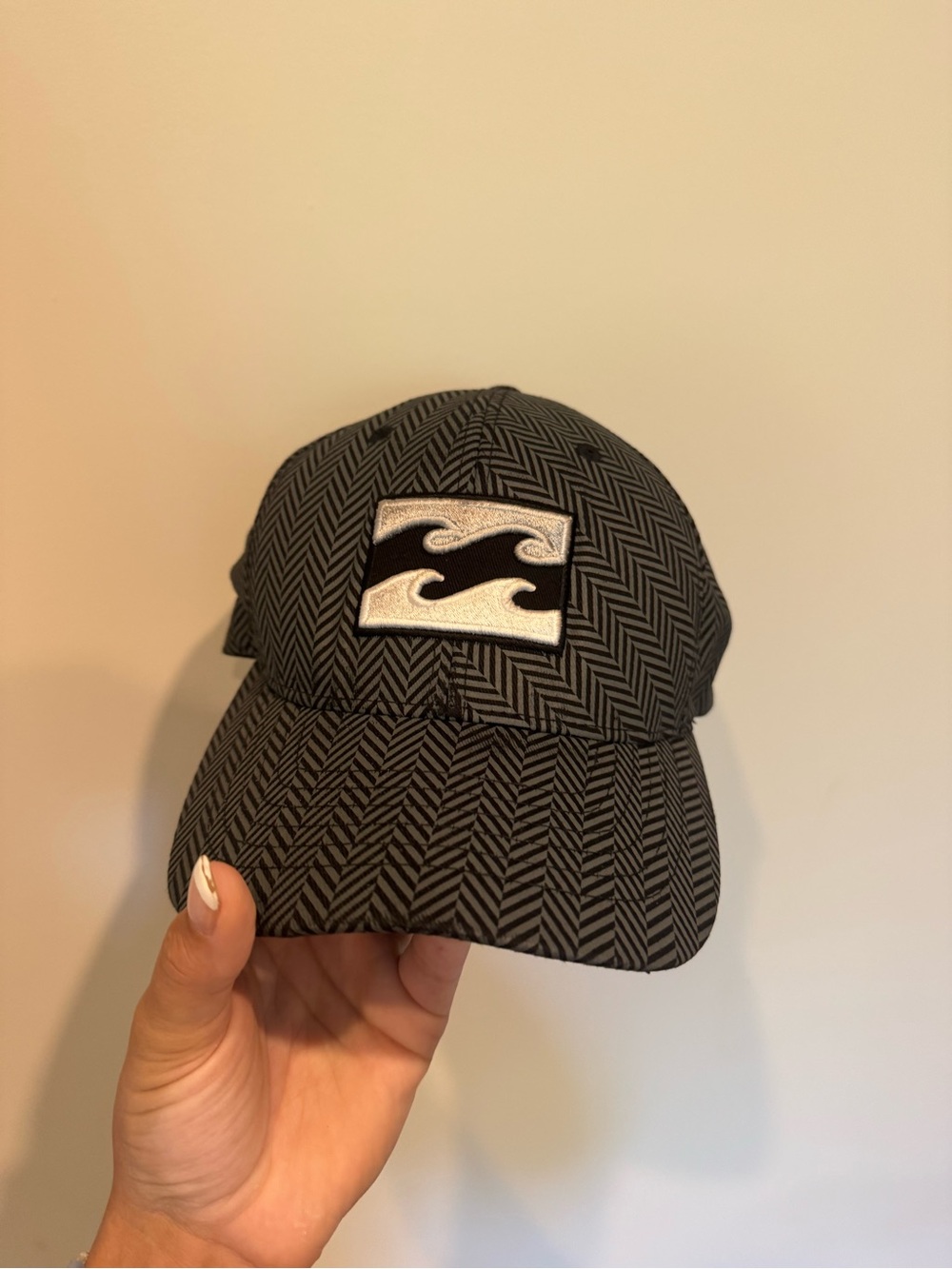 Billabong Black & Gray Chevron Logo Cap